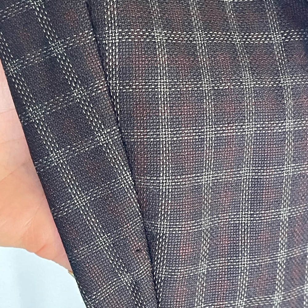 GUCCI Checkered wool Blazer with red stitch trim, blue/red, IT48R, (38R US), GUC - Picture 6 of 15